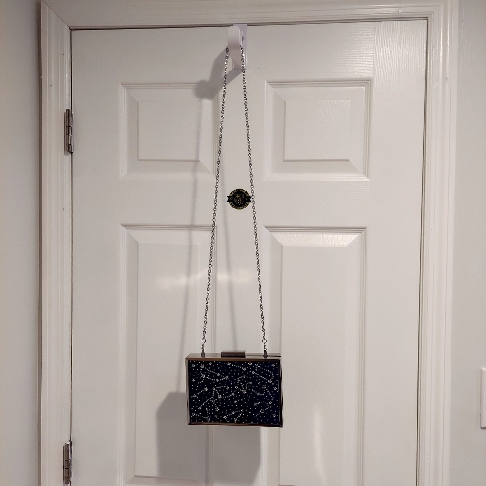 INC Nadia Celestial Clutch NavySilver Handbag SALE - Picture 10 of 12